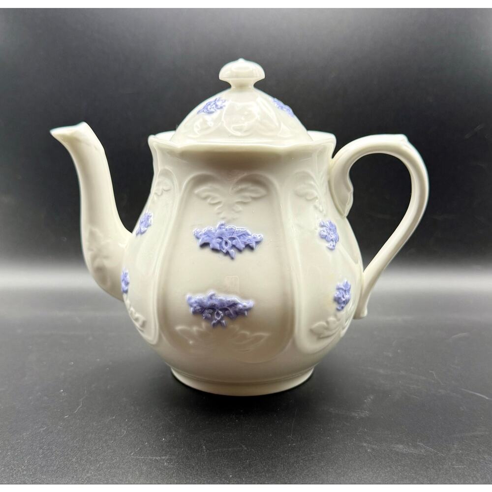 Antique Adderley "Blue Chelsea" Grape Fine Bone China Teapot – Made in England